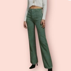 Reformation Green Wide Leg Pants